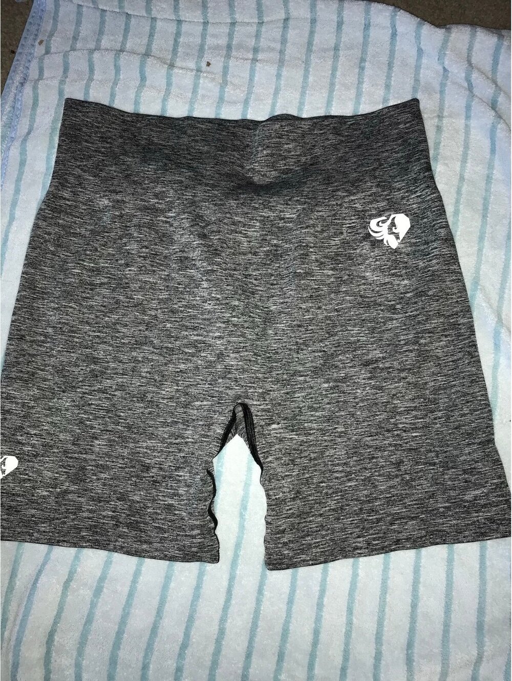 Women’s Best Gray Heathered High Rise Biker Shorts XL Workout